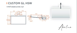 Раковина из искусственного акрилового камня CUSTOM GL HSW